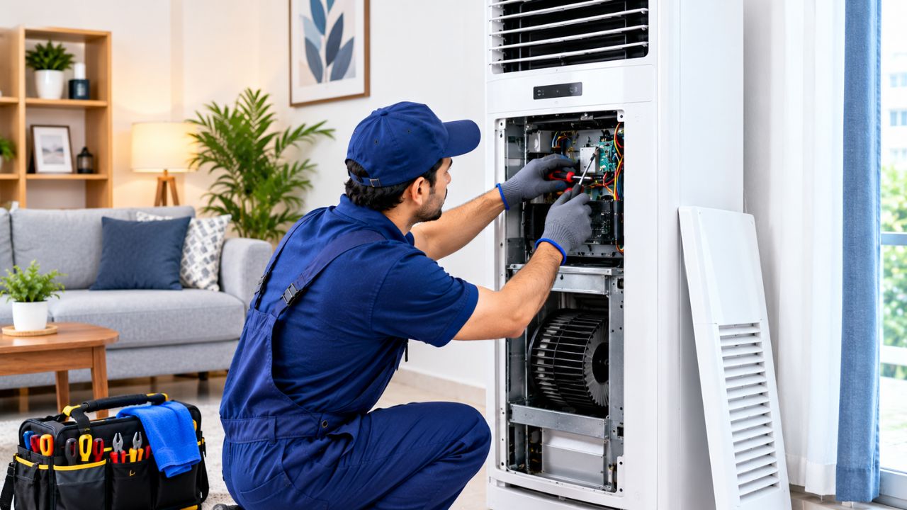 AC Gas Charging and Refrigerant Leak Repair